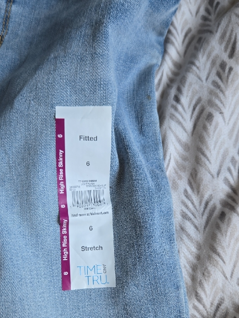 3/20💫Time and Tru Light Blue High Rise Skinny Jeans - Picture 3 of 5